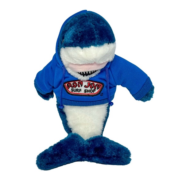 The Petting Zoo Ron Jon Surf Shop Mako Shark Plush Hoodie Stuffed Toy Blue - Picture 2 of 7